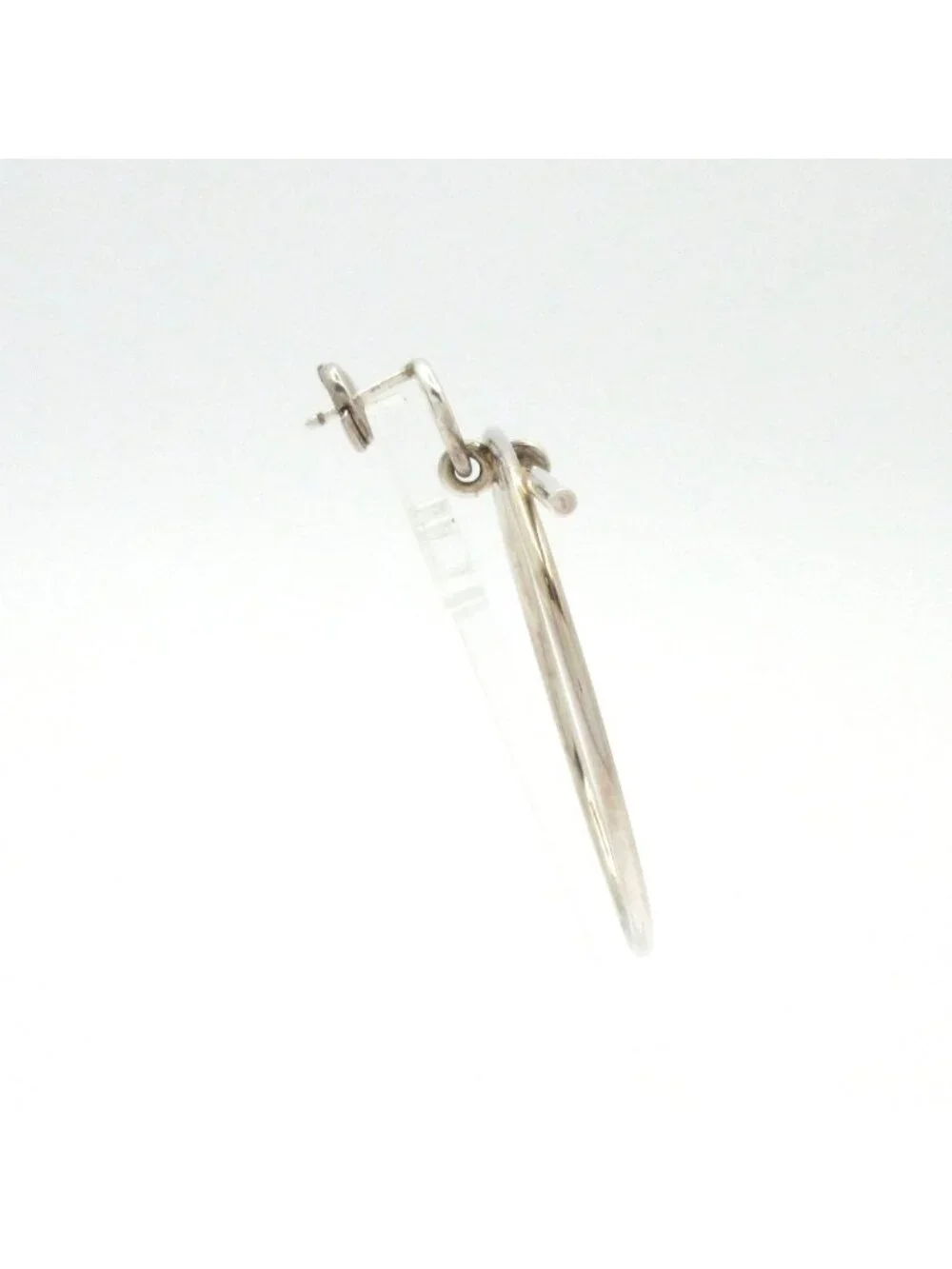 Hermes Earrings Loop MM Silver